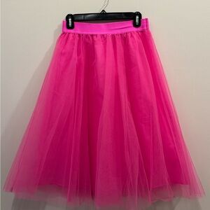 Midi Pink Tulle Skirt